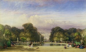 The Tuileries Gardens, with the Arc de Triomphe in the Distance, 1858 by William Wyld